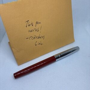 1960s Red Esterbrook Cartridge Fountain Pen Medium Nib  Cartridge included!